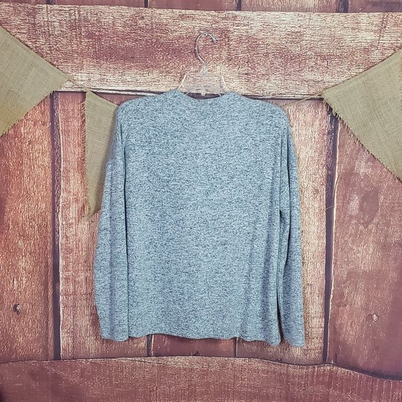 LIKE NEW RAILS LEIGH V NECK HEATHER GRAY VELVET NECK TIE SOFT TOP - Picture 4 of 6